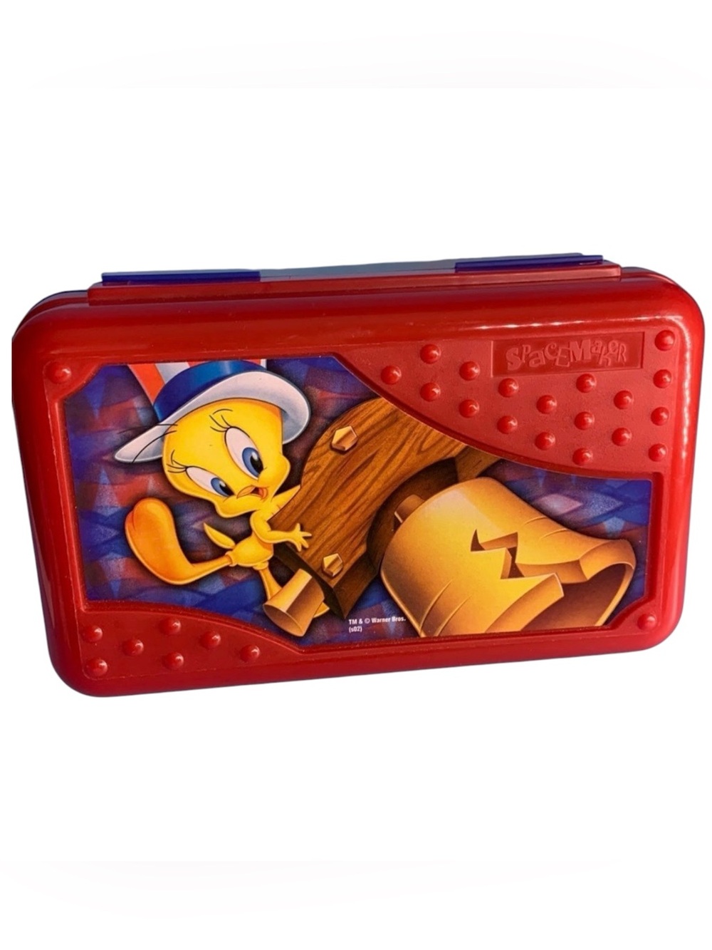 Vintage Looney Tunes Tweety Bird Spacemaker Pencil Box Case Warner Bros 90s! VTG